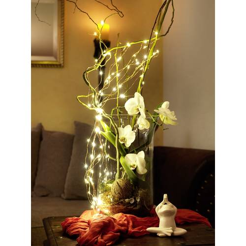 Konstsmide 6383-160 LED-Lametta Tropfen Warmweiß LED Transparent