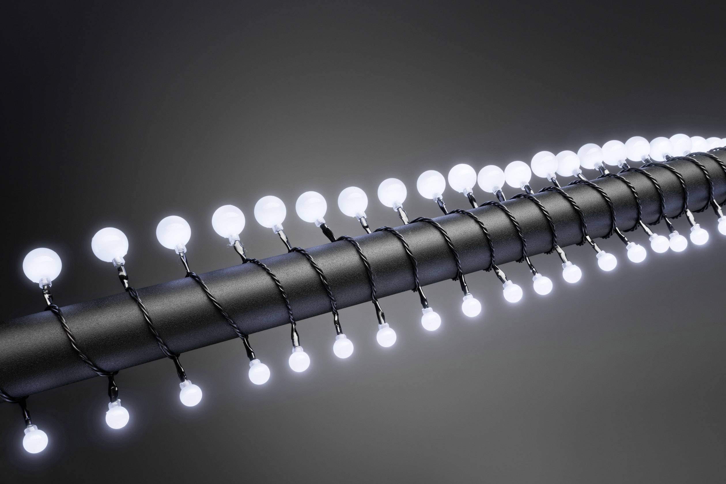 KONSTSMIDE Motiv-Lichterkette Kugeln Außen netzbetrieben 80 LED Neutral-Weiß Beleuchtete Länge: 6.32