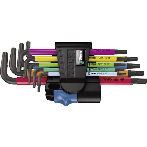 Wera Multicolour Innen-TORX Winkelschraubendreher-Set T 8, T 9, T 10, T 15, T 20, T 25, T 27, T 30, T 40 9teilig