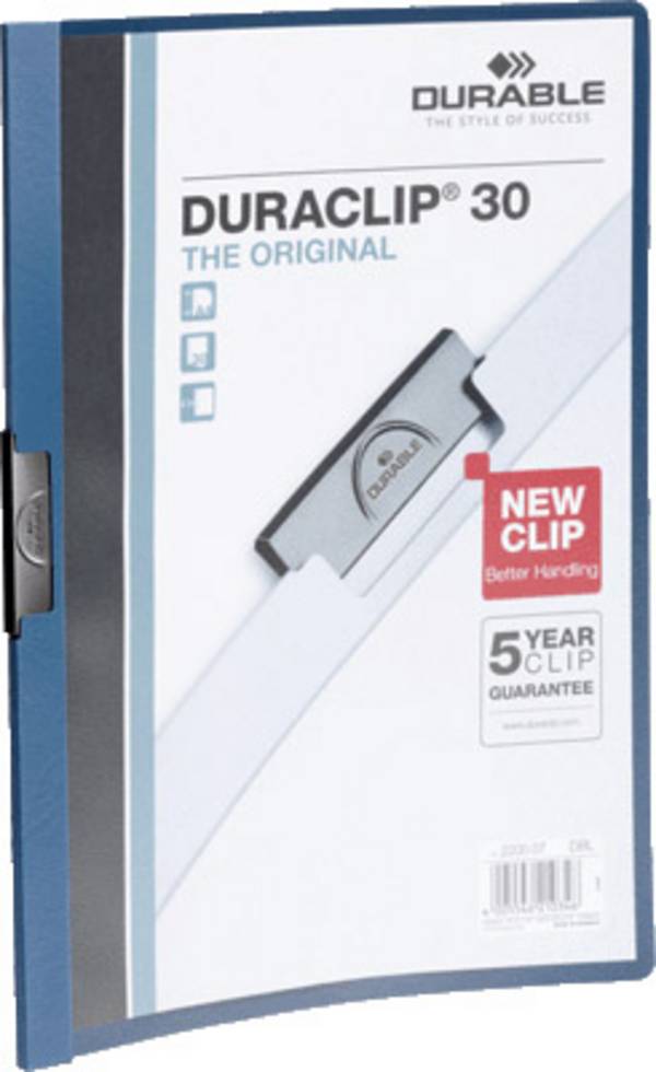 Durable Klemmmappe DURACLIP 30 - 2200 220007 DIN A4 Dunkelblau
