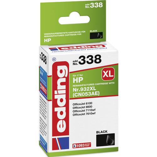 Edding Druckerpatrone ersetzt HP 932XL, CN053AE Kompatibel Schwarz EDD-338 EDD-338