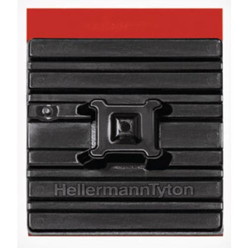 HellermannTyton FMB4APT-I-PA66HS-BK Befestigungssockel selbstklebend 151-01527 flexibler Sockel, 4fach einfädeln Schwarz...