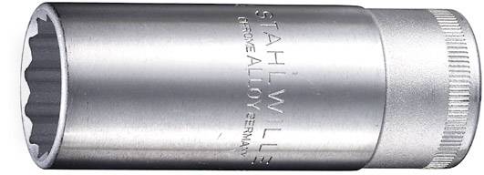 Ein silberner Steckschlüssel mit markiertem Hersteller 'Stahlwille', geeignet für mechanische Reparaturen und Werkzeuge.