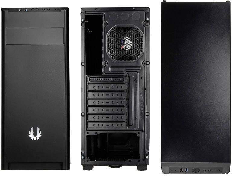 BitFenix Nova Window - Tower - ATX - Seitenteil mit Fenster (ATX / PS/2) - Schwarz - USB/Audio-1