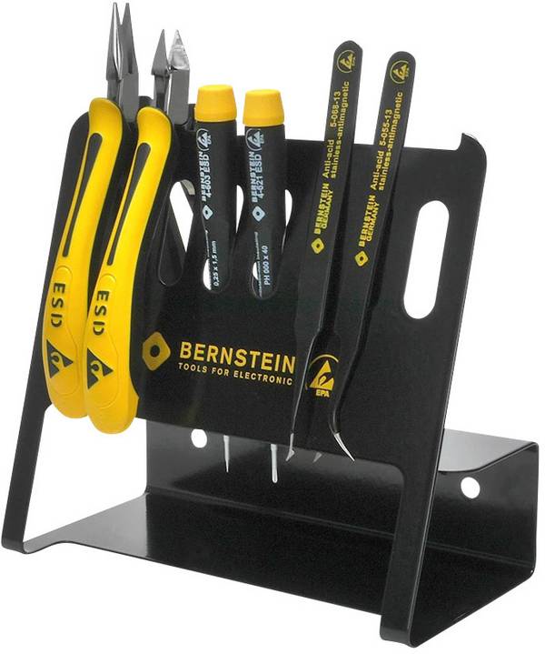 BERNSTEIN Tools for Electronics VARIO 2100 Werkzeugset ESD mit Werkzeughalter 6teilig