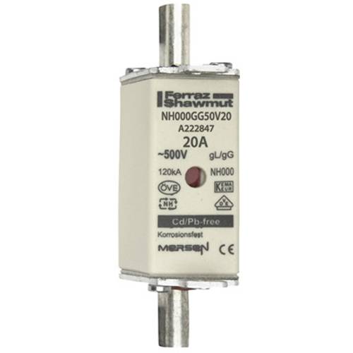 Mersen 1B637.000000 NH-Sicherung Sicherungsgröße = 000 20 A 500 V 1 St.