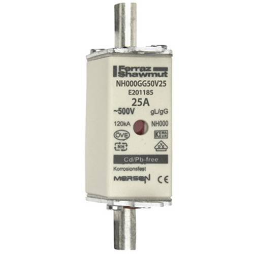 Mersen 1B639.000000 NH-Sicherung Sicherungsgröße = 000 25 A 500 V 1 St.