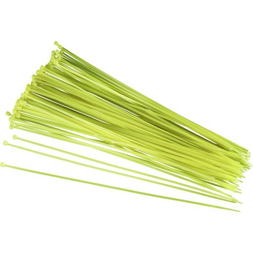 TRU COMPONENTS 93038c418 Kabelbinder 300 mm 2.80 mm Gelb Nachleuchtend 100 St.