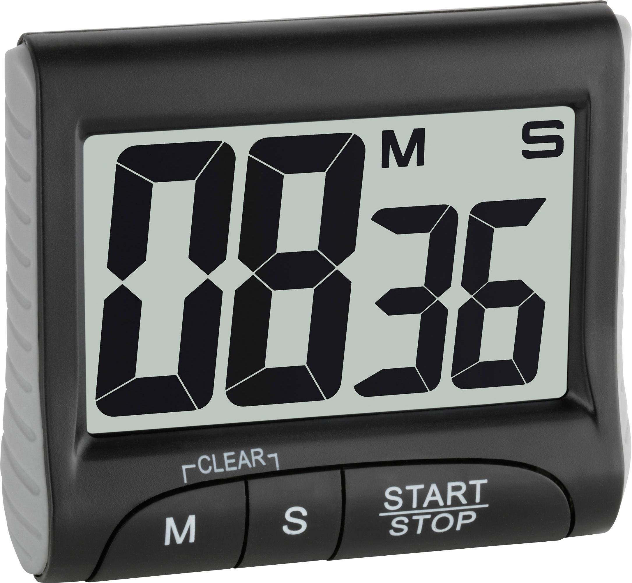 TFA-DOSTMANN Timer TFA Elektronischer Timer und Stoppuhr Schwarz