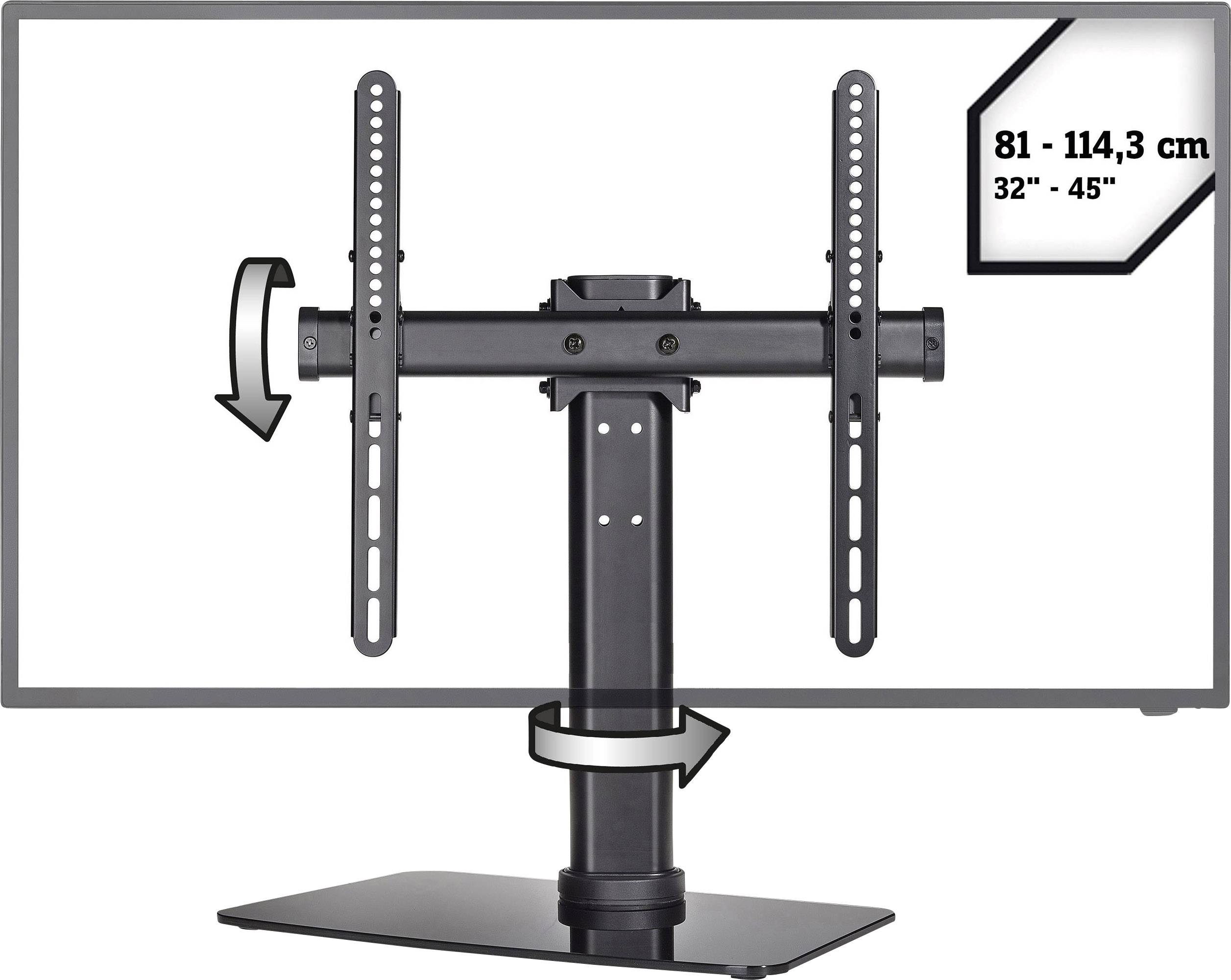 SpeaKa Professional TV-Standfuß SP-TVS-800 - Bodenständer Für 45-65 Zoll Fernseher Bis 32kg