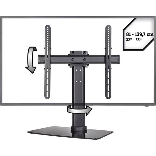 SpeaKa Professional SP-TT-05 TV-Standfuß Höhenverstellbar 81,3 cm (32) - 139,7 cm (55) Neigbar+Schwenkbar