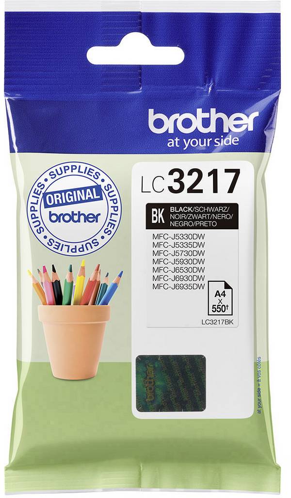 Brother Druckerpatrone LC-3217BK Original Einzel-Modul Schwarz LC-3217 BK