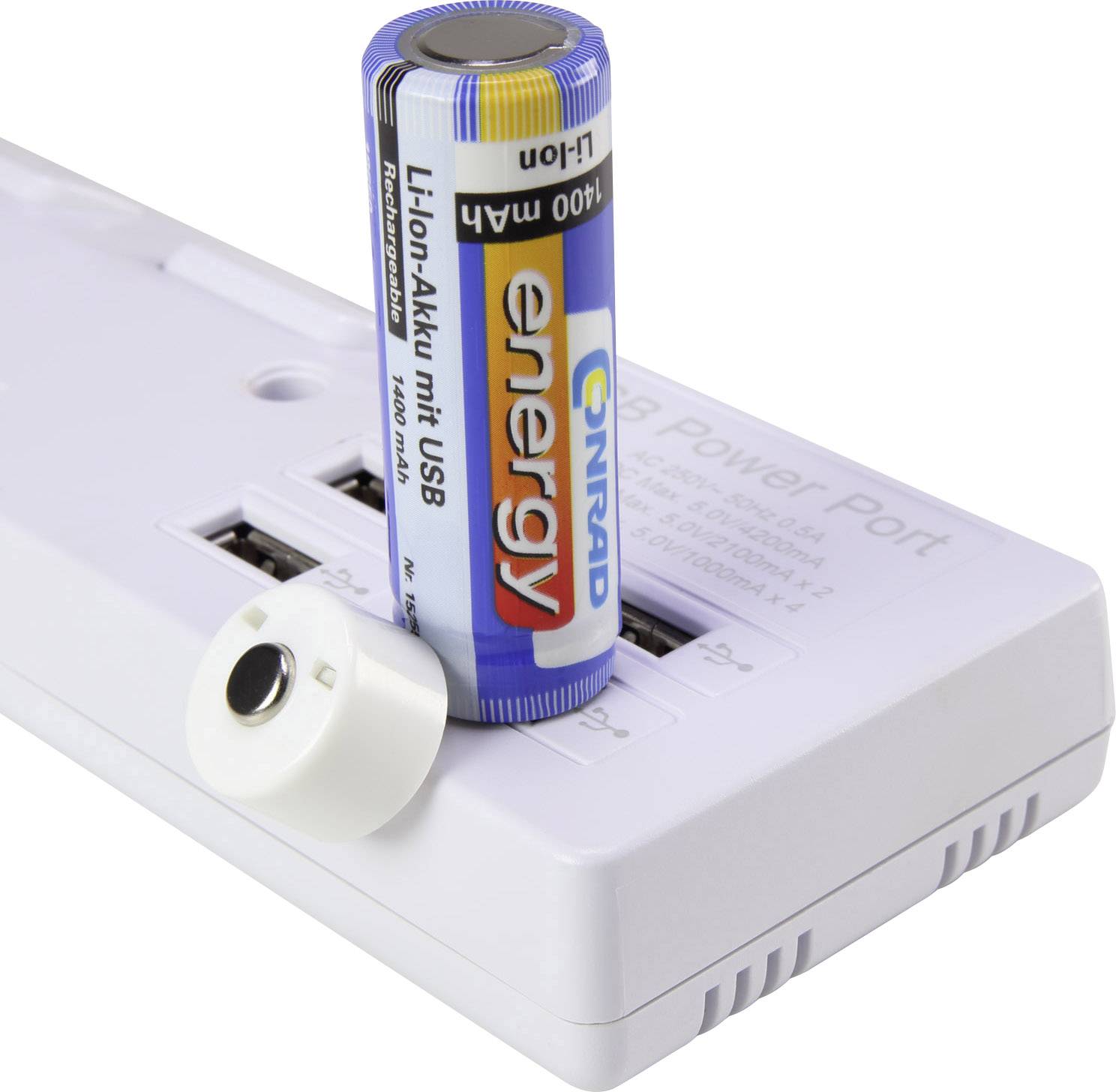 Conrad energy 18650 USB Spezial-Akku 18650 Li-Ion 3.7 V 1400 mAh-1