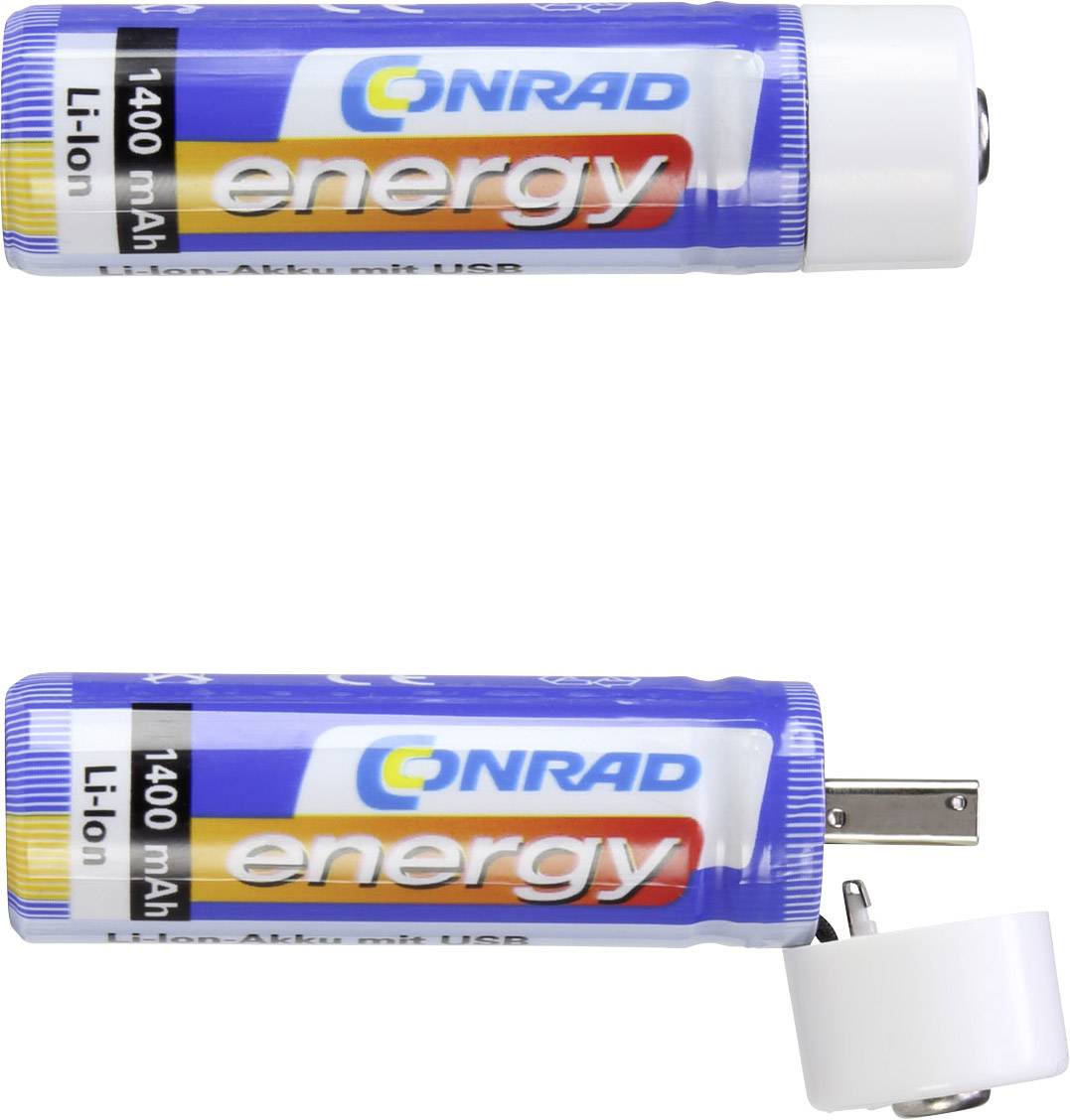 Conrad energy 18650 USB Spezial-Akku 18650 Li-Ion 3.7 V 1400 mAh-2