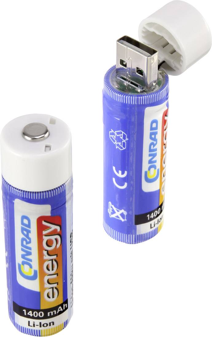 Conrad energy 18650 USB Spezial-Akku 18650 Li-Ion 3.7 V 1400 mAh-3