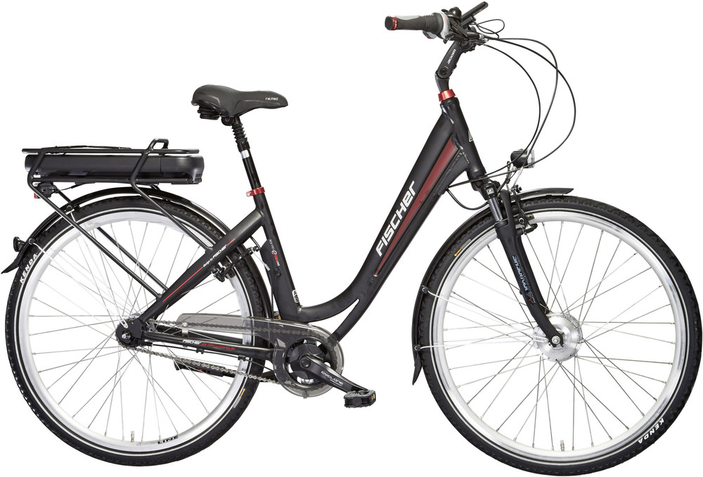 Fischer E Bike Mittelmotor 48 Volt Fischer Fahrrad ECU 1721-S1 E-Bike mit Trittantrieb Schwarz (matt) Li