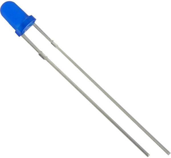 TRU COMPONENTS 1573703 LED bedrahtet Blau Rund 3 mm 2800 mcd 60 ° 20 mA 3.1 V