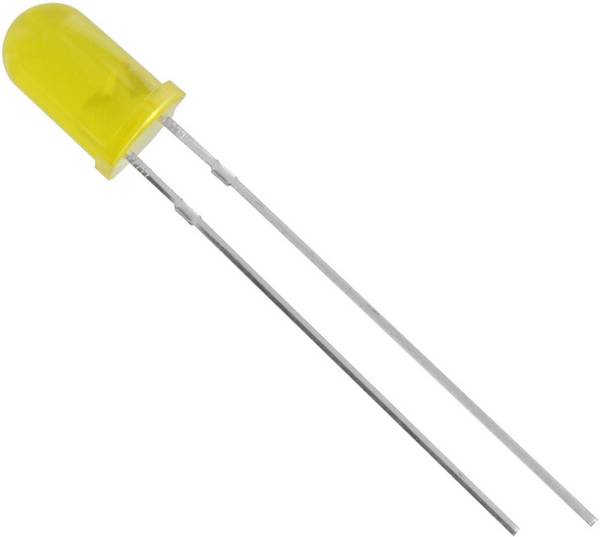 TRU COMPONENTS 1573745 LED bedrahtet Gelb Rund 5 mm 2500 mcd 50 ° 20 mA 2.1 V