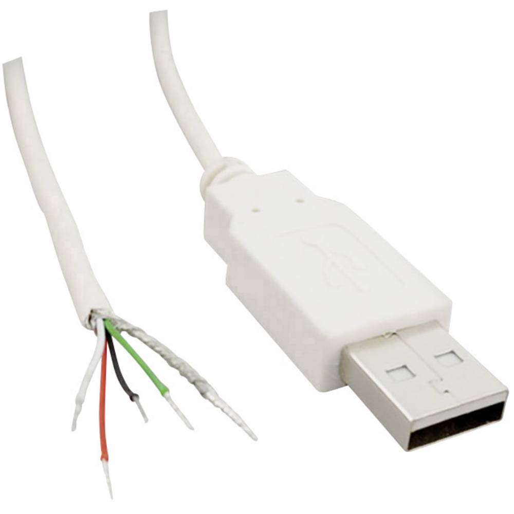 TRU COMPONENTS USB-A-stekker 2.0 met open kabeluiteinde USB-A-stekker 2.0 1582674  1 stuk(s)