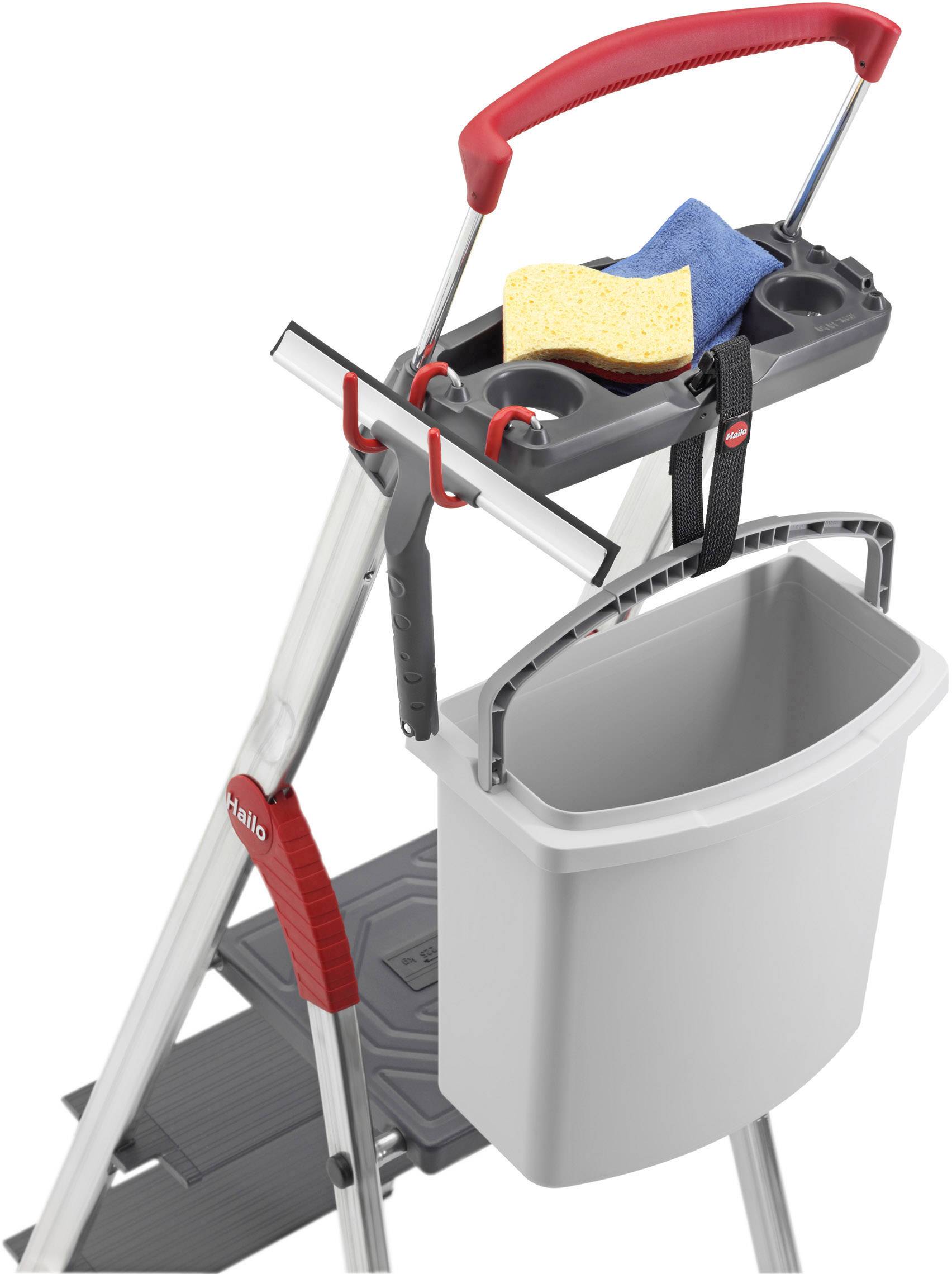 Stufenstehleiter 5 Stufen Alu.Gesamt-H.1850mm Trgf.225kg HAILO-2