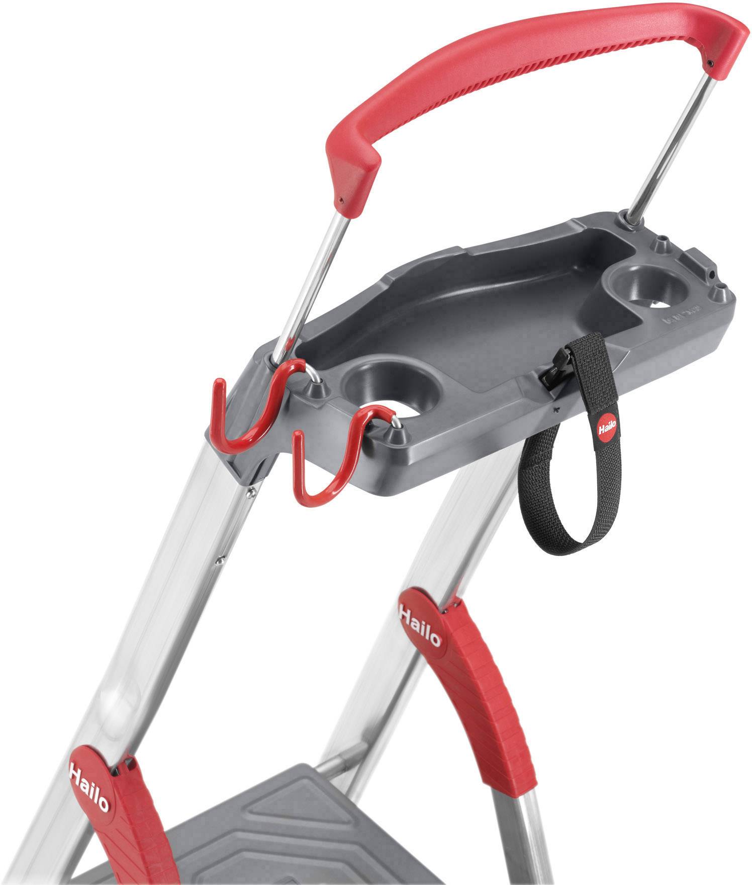 Stufenstehleiter 5 Stufen Alu.Gesamt-H.1850mm Trgf.225kg HAILO-6