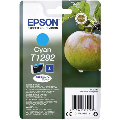 Thumbnail - Epson Druckerpatrone T1292 Original Cyan C13T12924012