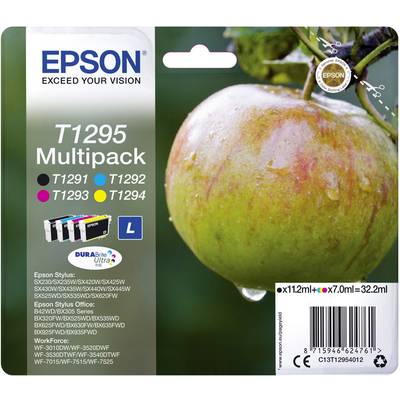 Epson Tinte T1295 Original Kombi-Pack Schwarz, Cyan, Magenta, Gelb C13T12954012