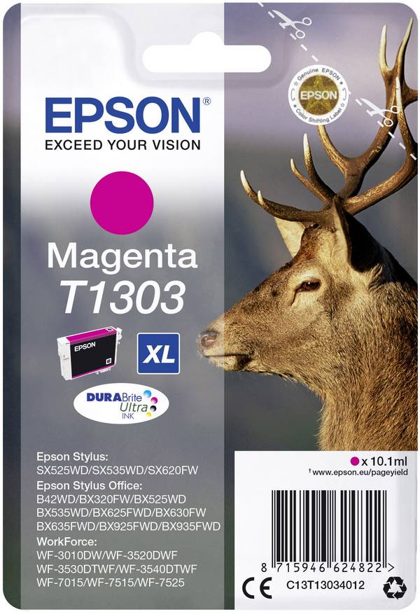 Epson Druckerpatrone T1303 Original  Magenta C13T13034012