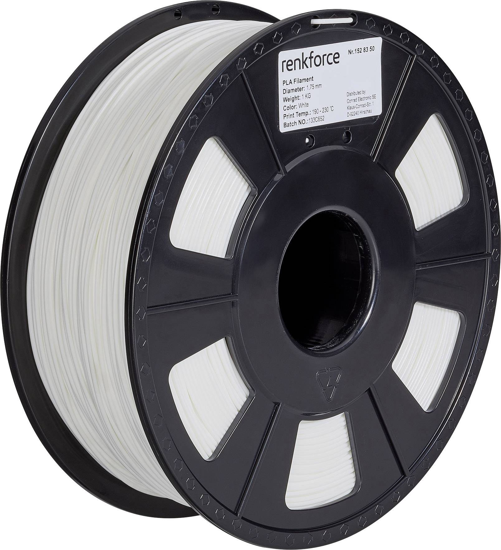 Renkforce RF-4511190 Filament PLA Pro 1.75 mm 1000 g Weiß 1 St.
