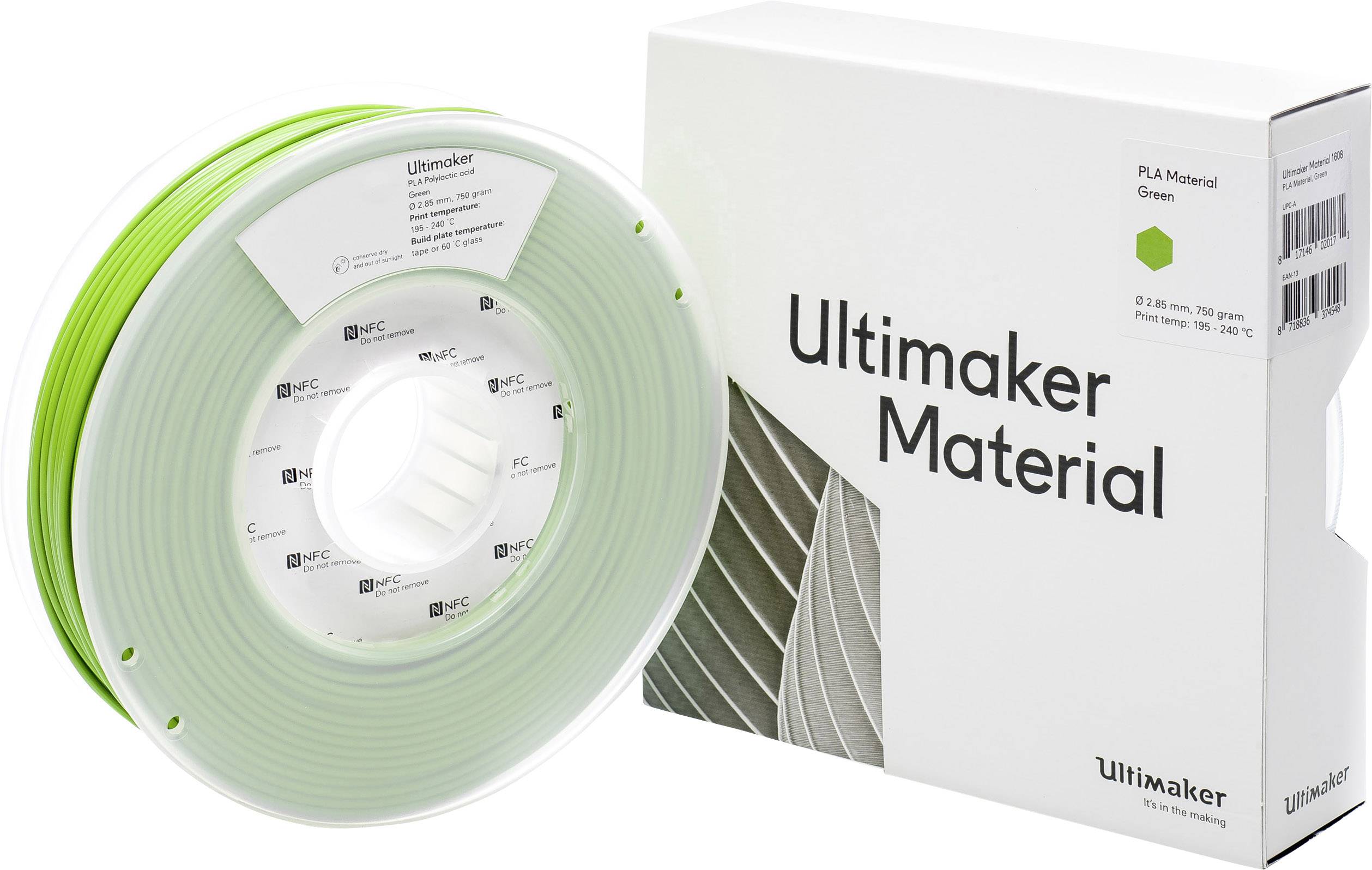 ULTIMAKER B.V. Ultimaker PLA - M0751 Green 750 - 211399 Filament PLA 2.85 mm Grün 750 g