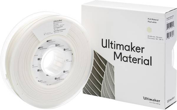 UltiMaker PLA - M0751 Pearl White 750 - 211399  Filament PLA  2.85 mm 750 g Pearl White  1 St.