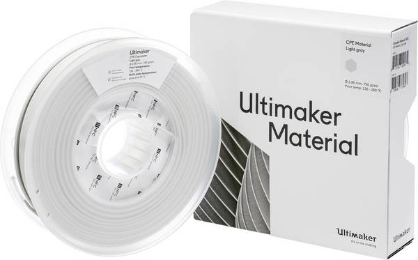 UltiMaker CPE - M0188 Light Gray 750 - 201273  Filament CPE  2.85 mm 750 g Hellgrau  1 St.