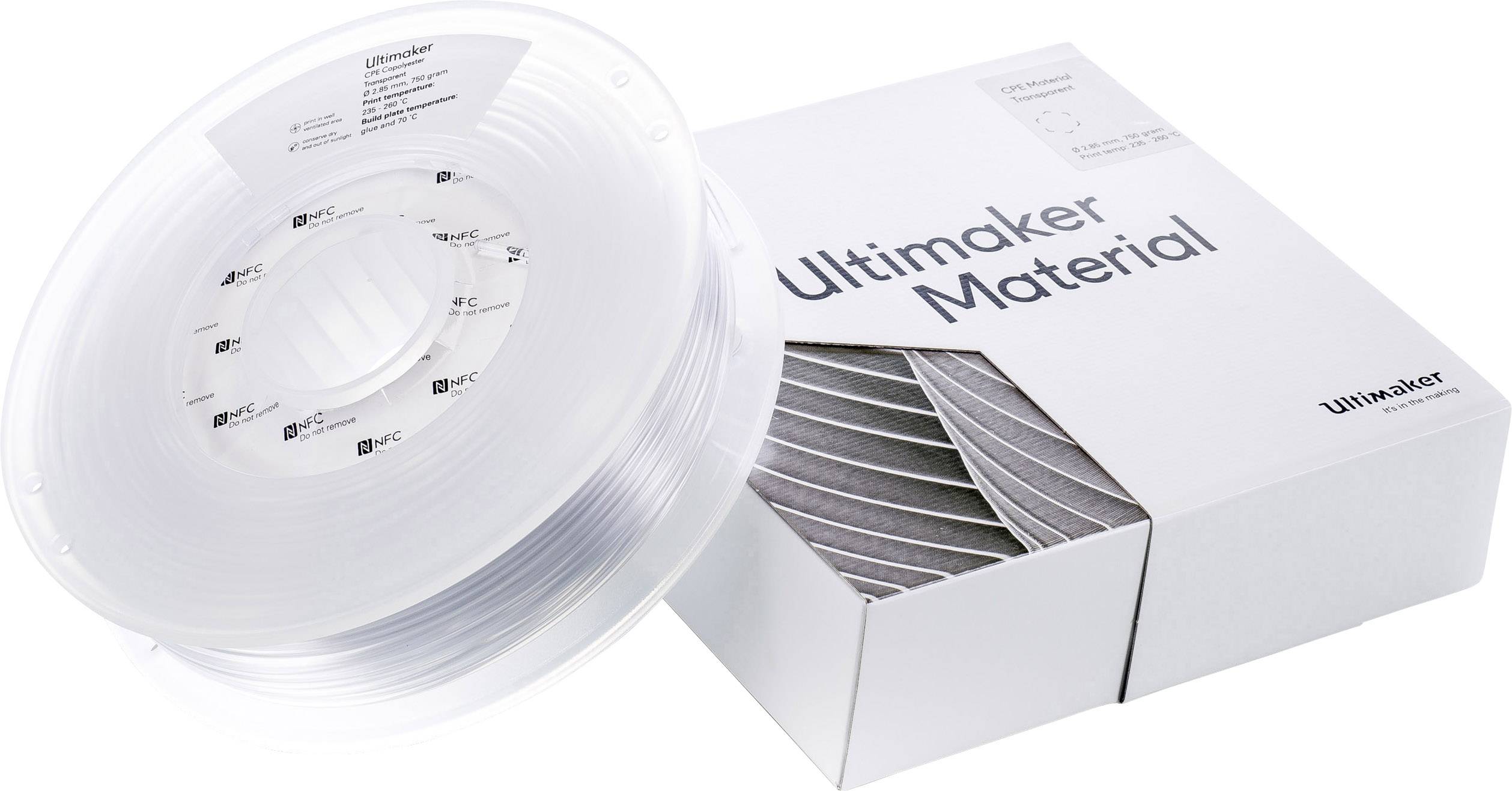 UltiMaker CPE - M0188 Transparent 750 - 201273 Filament CPE 2.85 mm 750 g Transparent 1 St.-5