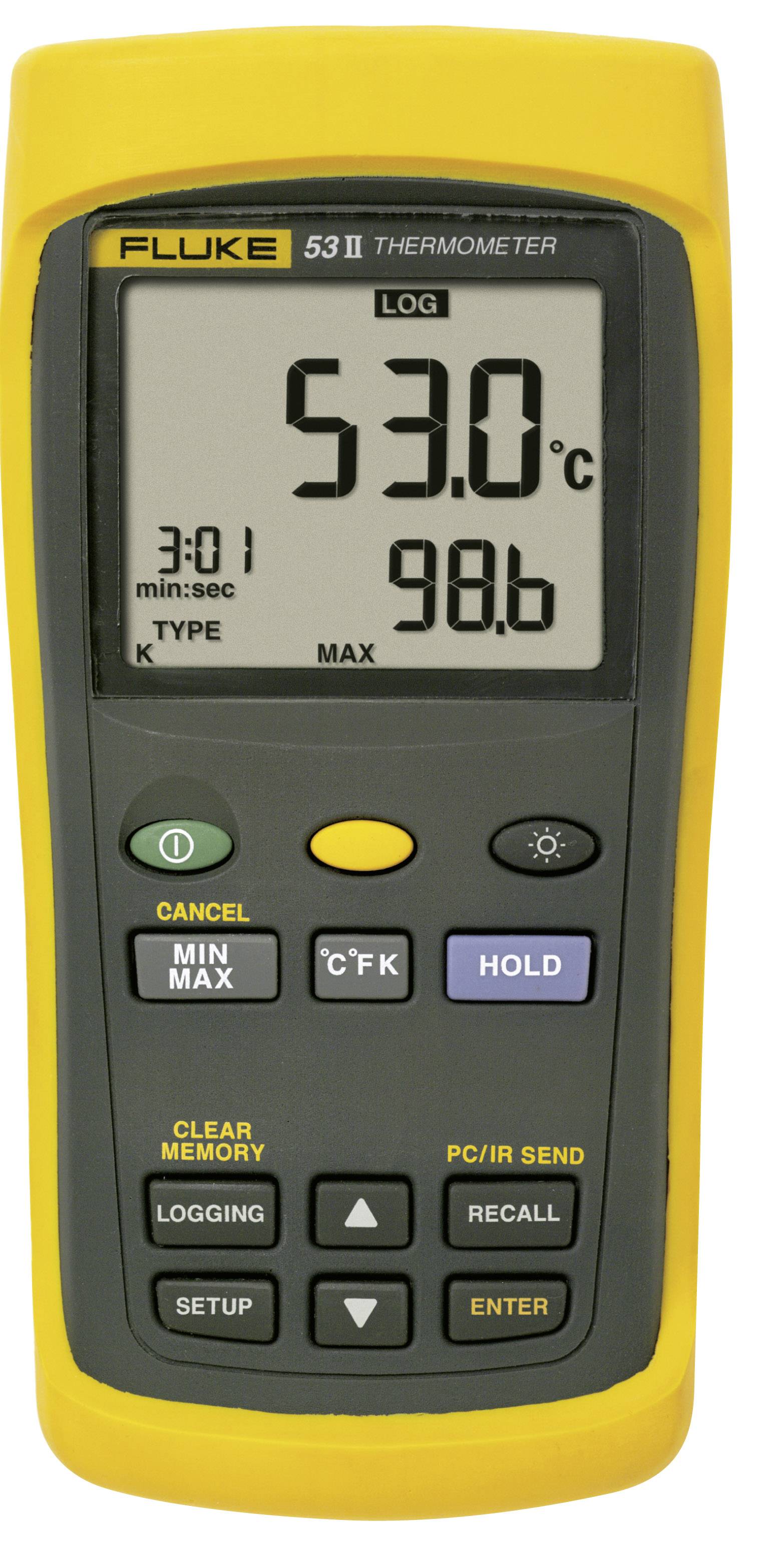 FLUKE 53 II B Temperatur-Messgerät -250 bis +1767 °C Fühler-Typ J, K, T, E, R