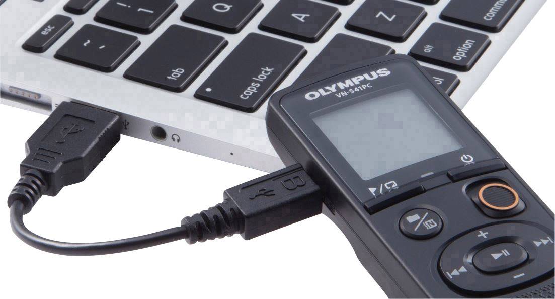 Olympus VN-541PC Digitales Diktiergerät Aufzeichnungsdauer (max.) 2080 h Schwarz Geräuschunterdrückung-1