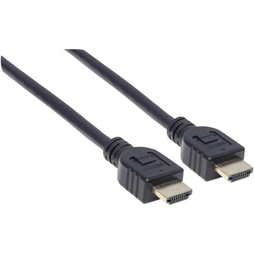 Manhattan HDMI Anschlusskabel HDMI-A Stecker, HDMI-A Stecker 3.00 m Schwarz 353946 4K UHD, UL-zertifiziert HDMI-Kabel