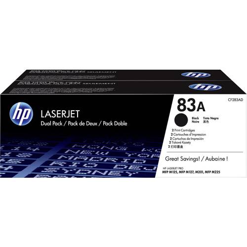 Thumbnail - HP Toner 83A Original 2er-Pack Schwarz 1500 Seiten CF283AD