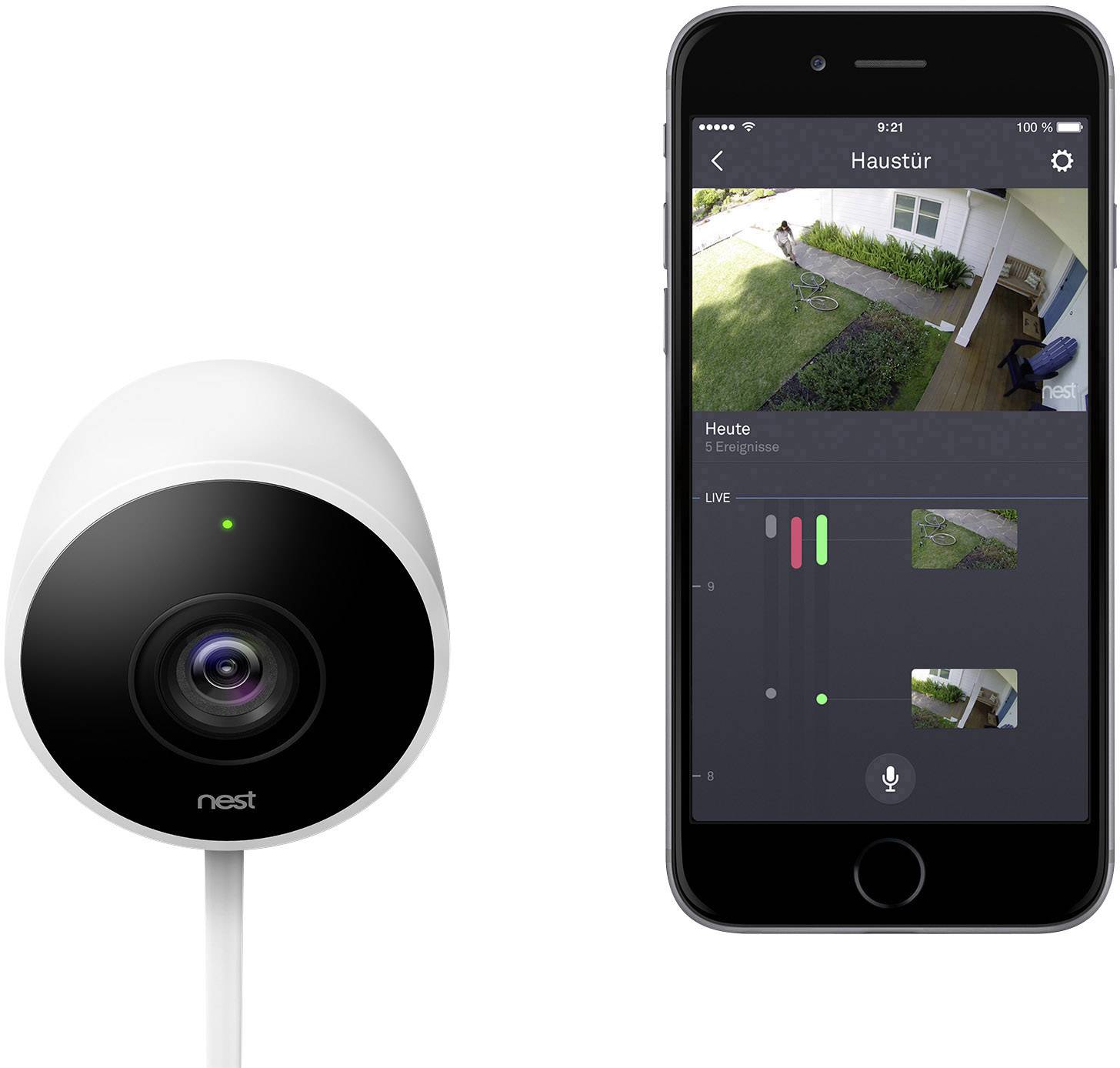 Nest Cam Outdoor - Netzwerk-Überwachungskamera - Außenbereich - wetterfest - Farbe (Tag&Nacht) - 3 MP-2