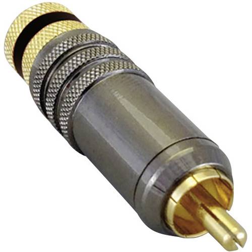 BKL Electronic 0101020 Cinch-Steckverbinder Stecker, gerade Polzahl: 2 Schwarz 1 St.