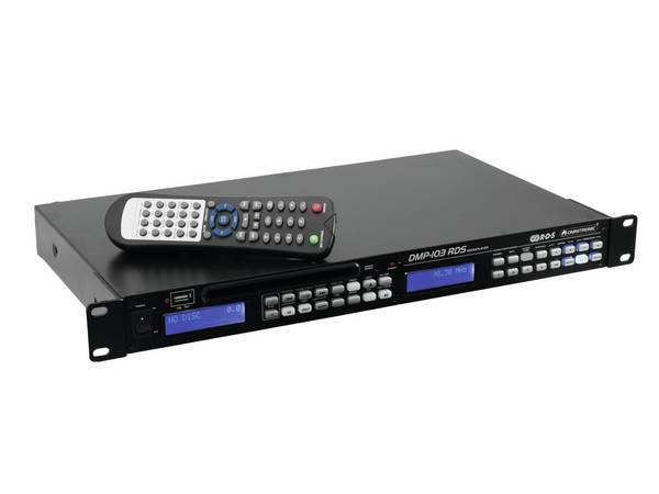 Omnitronic DMP-103RDS DJ Doppel Media Player 19 Zoll