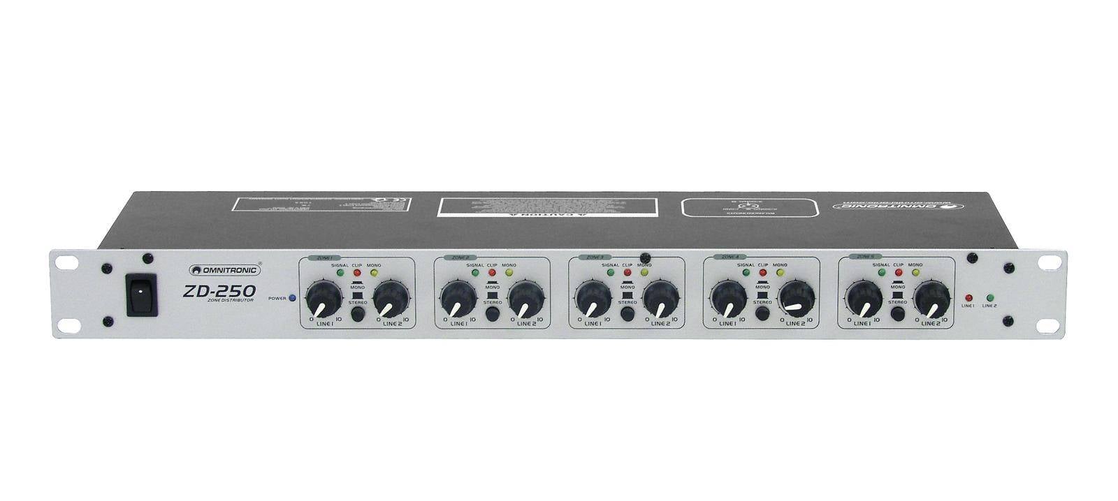 Omnitronic ZD-250 19 Zoll Mischpult Anzahl Kanäle:5