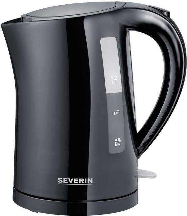 Severin WK 3498 Wasserkocher Wasserkocher Überhitzungsschutz Schwarz Fassungsvermögen: 1.5 l