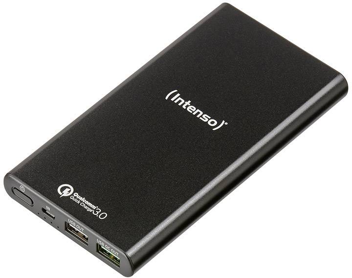 Intenso Q10000 Powerbank (Zusatzakku) LiPo 10000 mAh 7334530 Intenso mobiles Ladegerät Powerbank P 10.000 mAh schwarz ++