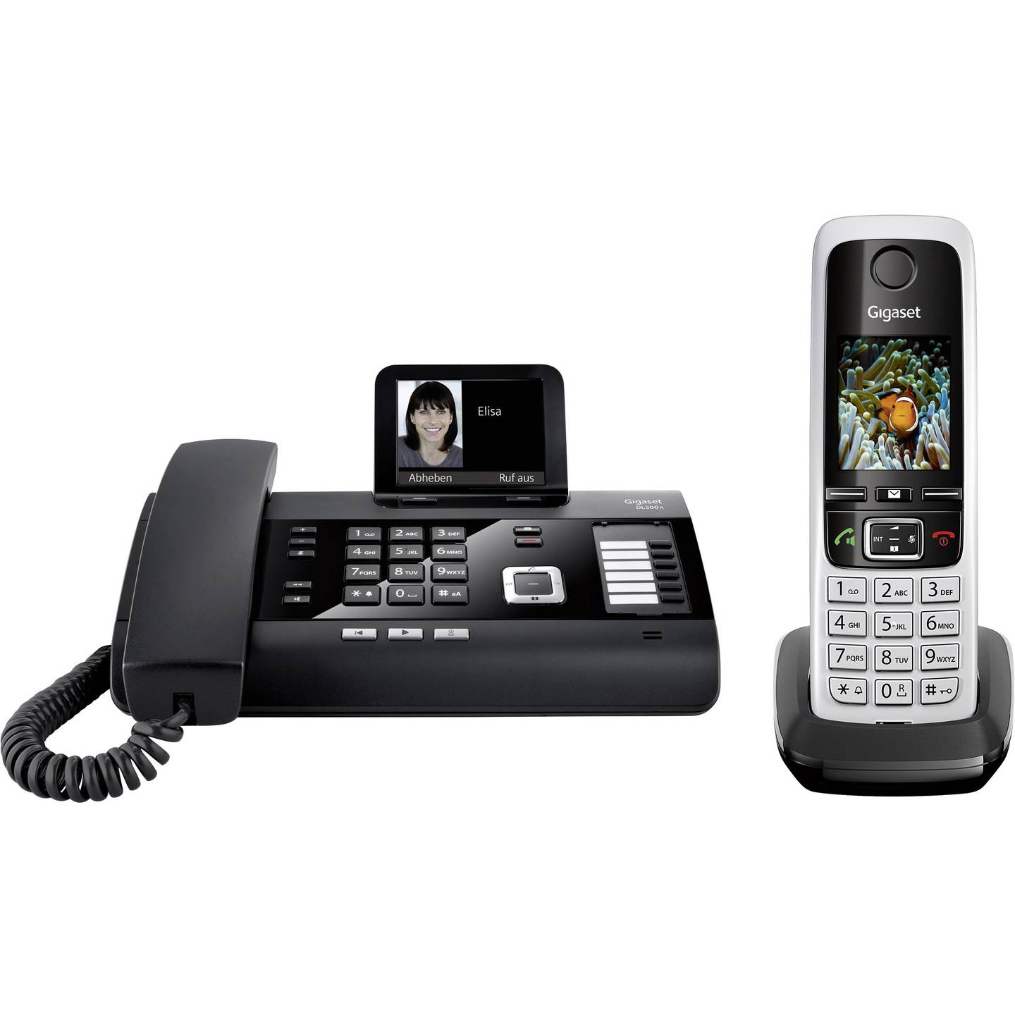 Gigaset DL500A   C430HX Schnurgebundenes Telefon, analog inkl. Mobilteil, Anrufbeantworter ...