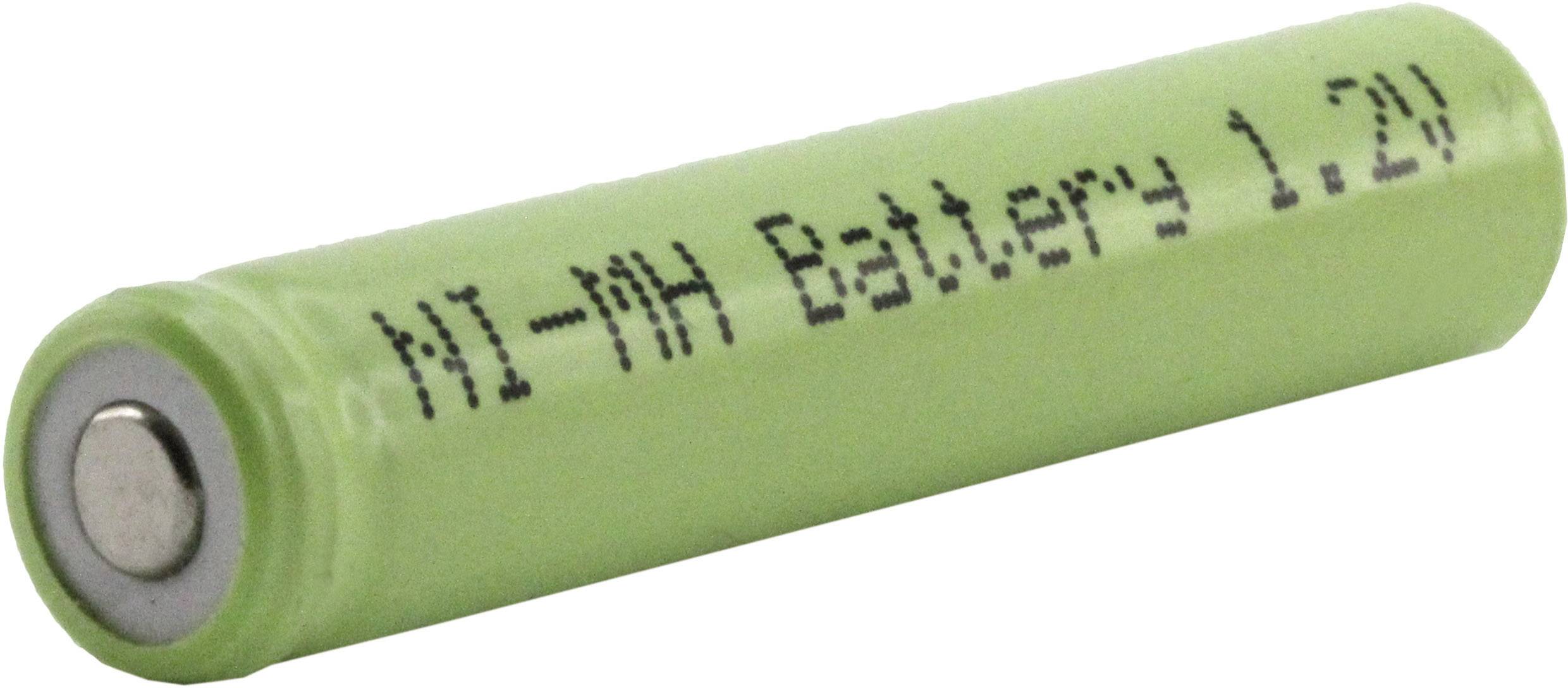Grüne AA Ni-MH-Batterie mit der Aufschrift 'Ni-MH Battery 1.2V'.