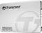 Eine silberne Transcend SSD230 Solid State Drive mit dem Transcend-Logo und der Aufschrift 'Solid State Drive' auf der Vorderseite.