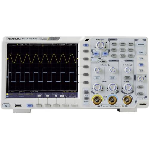 VOLTCRAFT DSO-6102WIFI Digital-Oszilloskop 100 MHz 2-Kanal 1 GSa/s 40000 kpts 8 Bit Funktionsgenerator, Multimeter-Funkt...