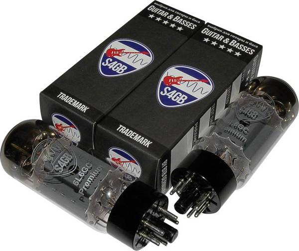 BTB Vertrieb 6L6GC S4GB Premium Elektronenröhre Matched Paar Selektiert für Gitarre & Bass Endpentode Polzahl: 8 Sockel: Oktal Inhalt 2 St.