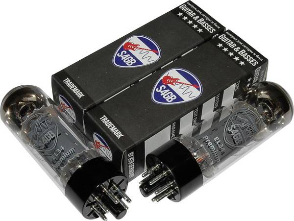 BTB Vertrieb EL34 S4GB Premium Elektronenröhre Matched Paar Selektiert für Gitarre & Bass Endpentode Polzahl: 8 Sockel: Oktal Inhalt 2 St.