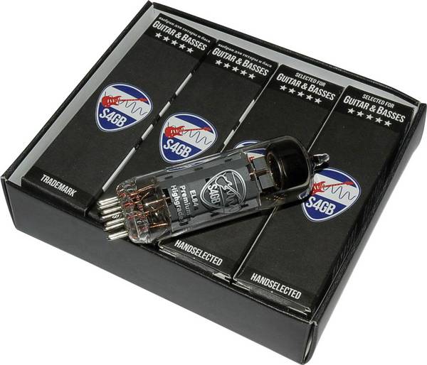 BTB Vertrieb EL84 S4GB Premium Elektronenröhre Matched Quartett Selektiert für Gitarre & Bass Endpentode Polzahl: 9 Sockel: Noval Inhalt 4 St.